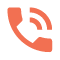 Ícone de telefone laranja