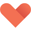 Ícone de um coração laranja