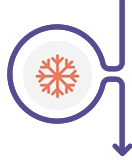 Ícone de criopreservação de células