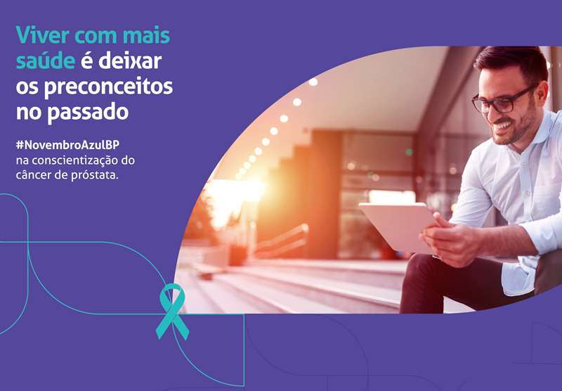 Imagem da campanha da BP para conscientização sobre câncer de próstata.