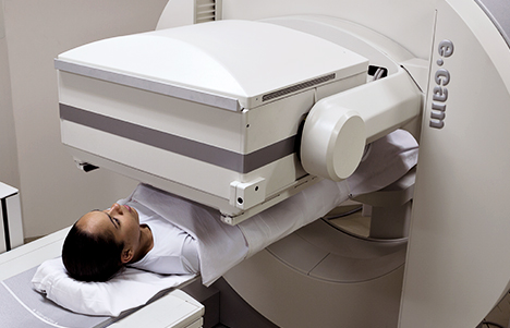 Foto do exame de medicina nuclear