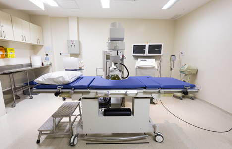 Foto da sala para exames urodinâmicos