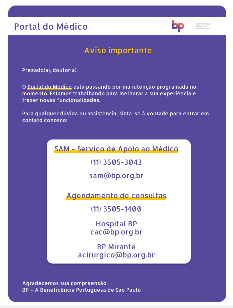 BP | Portal do Médico