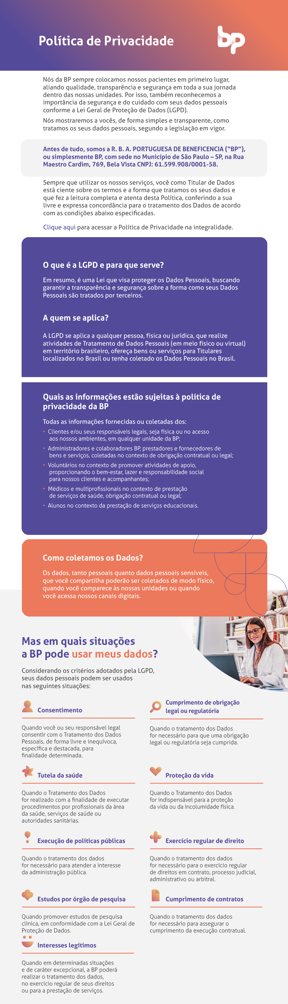 Folheto sobre Política de Privacidade da BP